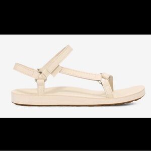 Teva Universal Slim Leather White Birch Womens 8 NEW